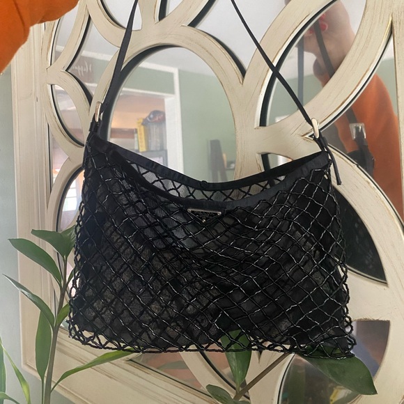 Rare Collectors Vintage Prada black beaded silk chiffon mini bag - Picture 2 of 10